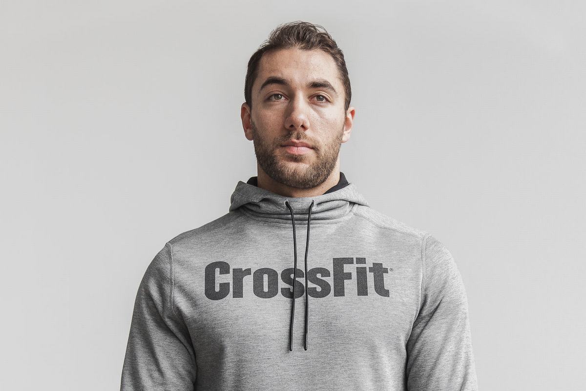 Nobull Crossfit® Men's Hoodie Grey | Australia (QA1603)